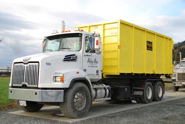 Abby Bin truck with yellow bin